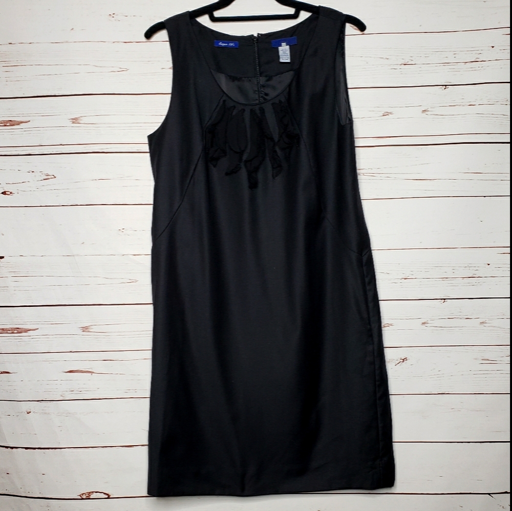 J. Crew Super 120's Black Wool Sheath Dress
